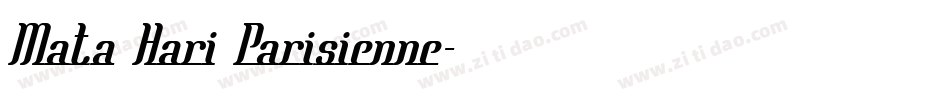 Mata Hari Parisienne字体转换